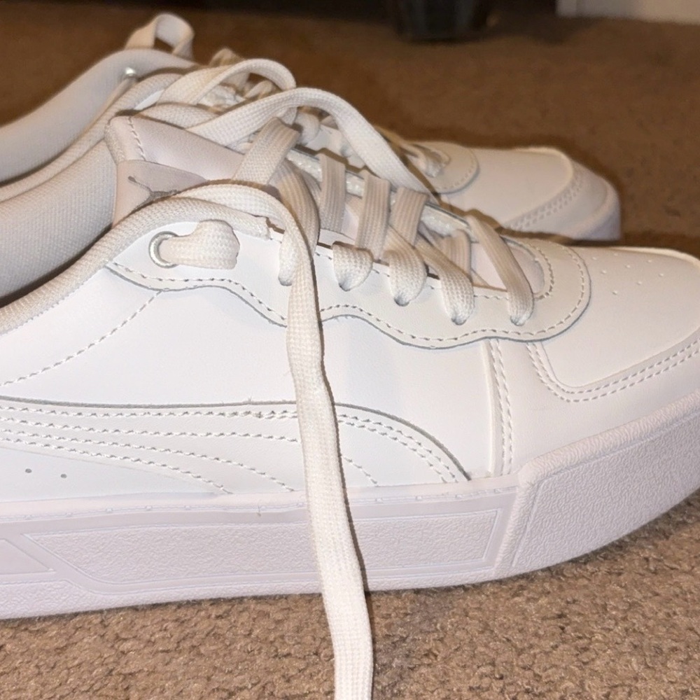 Puma Classic White Lace-Up Sneakers - Picture 2 of 6
